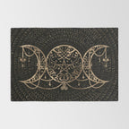 Triple Moon - Triple Goddess Gold and black Rug Gallery Image 2