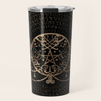 Triple Moon - Triple Goddess Gold and black Travel Mug Gallery Image 1