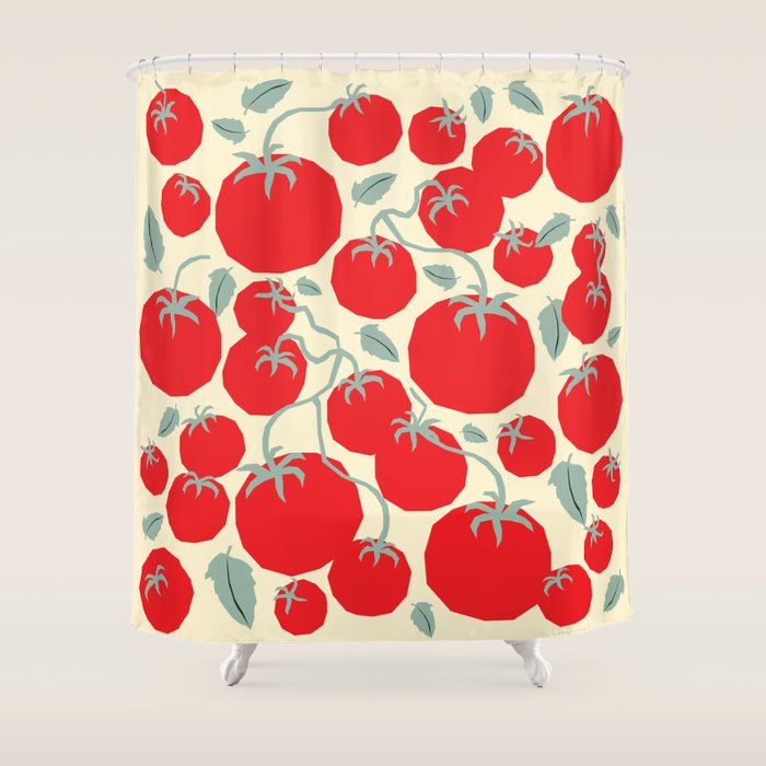 Italian red tomatoes Shower Curtain Gallery Image 1