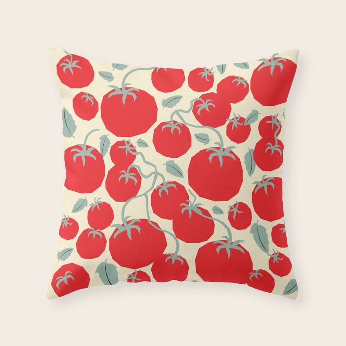 Italian red tomatoes Throw Pillow Gallery Image 6