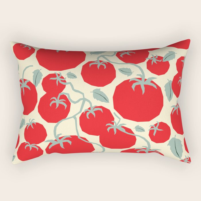 Italian red tomatoes Rectangular Pillow Gallery Image 1