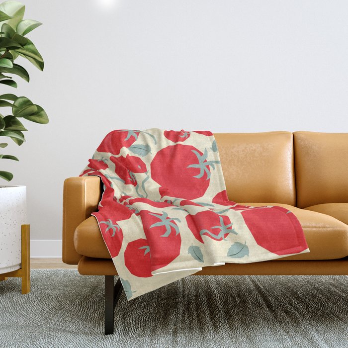 Italian red tomatoes Throw Blanket Gallery Image 1