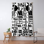 Urban Typography Black And White  Window Curtain Gallery Image 5