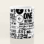 Urban Typography Black And White  Coffee Mug Gallery Image 4