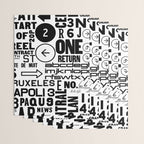 Urban Typography Black And White  Wrapping Paper Gallery Image 3