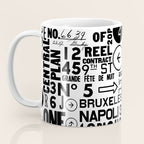 Urban Typography Black And White  Coffee Mug Gallery Image 3