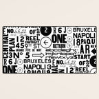 Urban Typography Black And White  Desk Mat Gallery Image 3