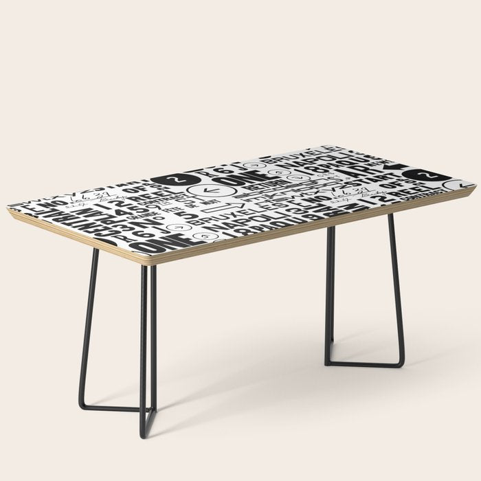 Urban Typography Black And White  Coffee Table Gallery Image 1