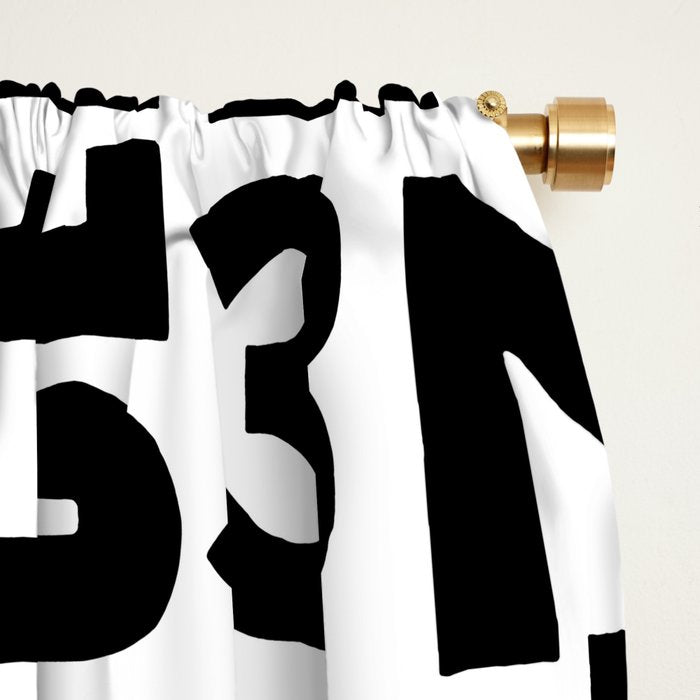 Urban Typography Black And White  Window Curtain Gallery Image 2