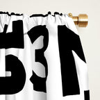 Urban Typography Black And White  Window Curtain Gallery Image 2