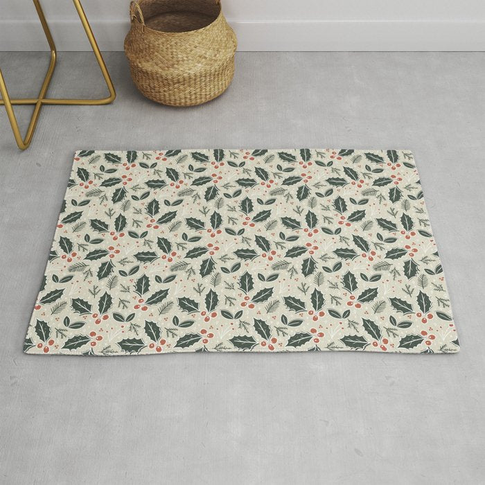 Holly Days . Neutral Rug Gallery Image 1