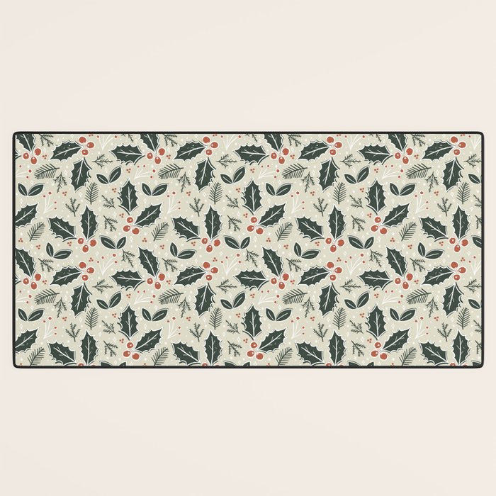 Holly Days . Neutral Desk Mat Gallery Image 3