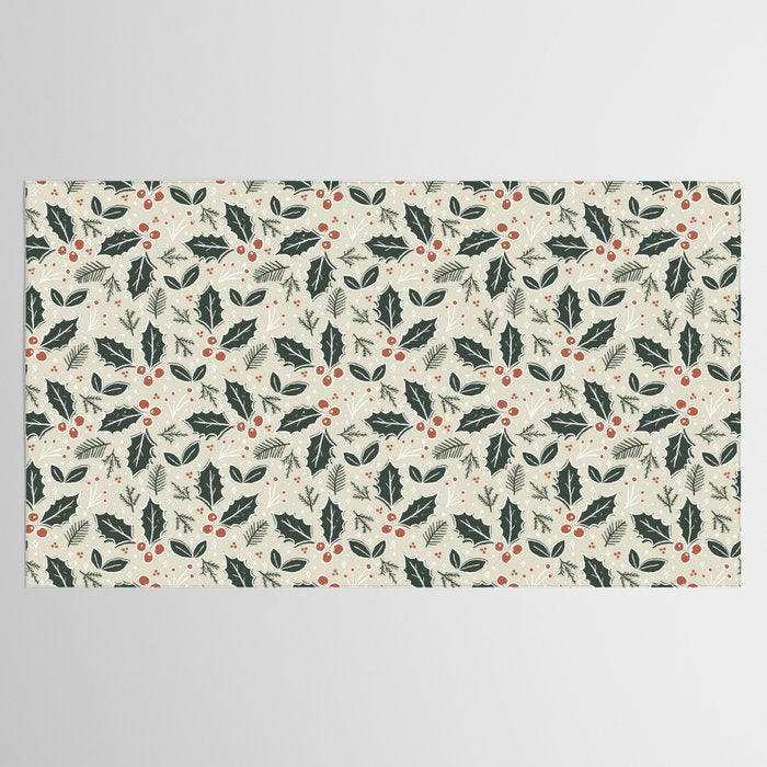 Holly Days . Neutral Tablecloth Gallery Image 2