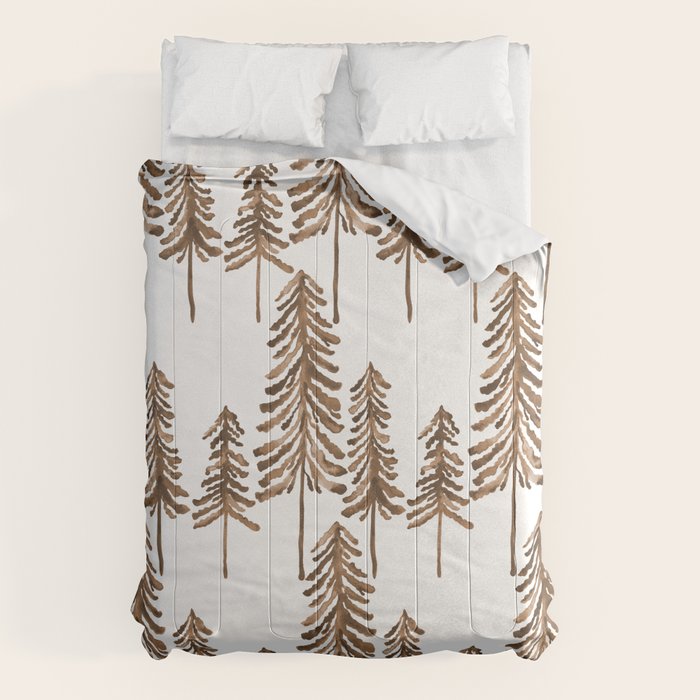 Pine Trees - Sepia Palette Comforter Gallery Image 6