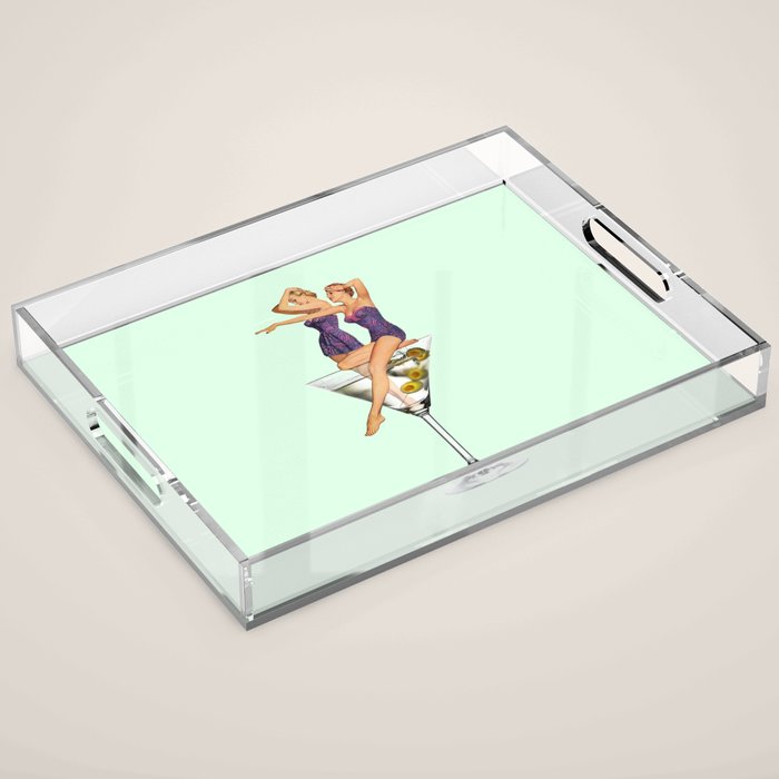 girls night green Acrylic Tray Gallery Image 1