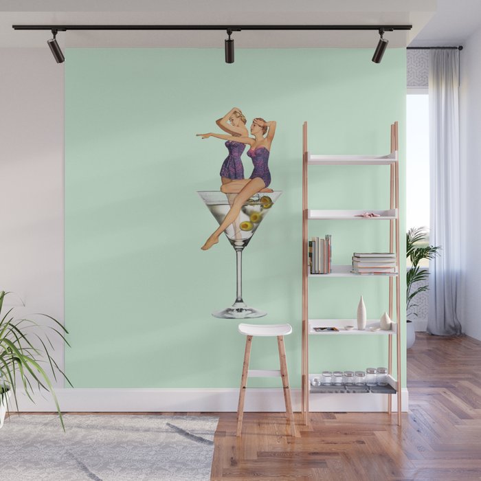 girls night green Wall Mural Gallery Image 1