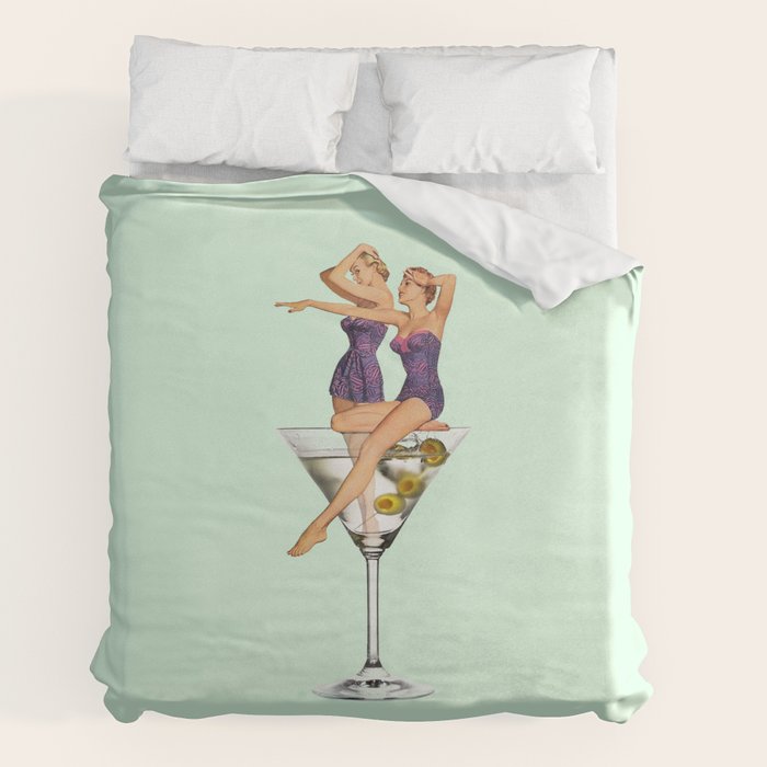 girls night green Duvet Cover Gallery Image 2