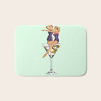 girls night green Bath Mat Gallery Image 1