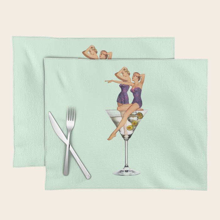 girls night green Placemat Gallery Image 1