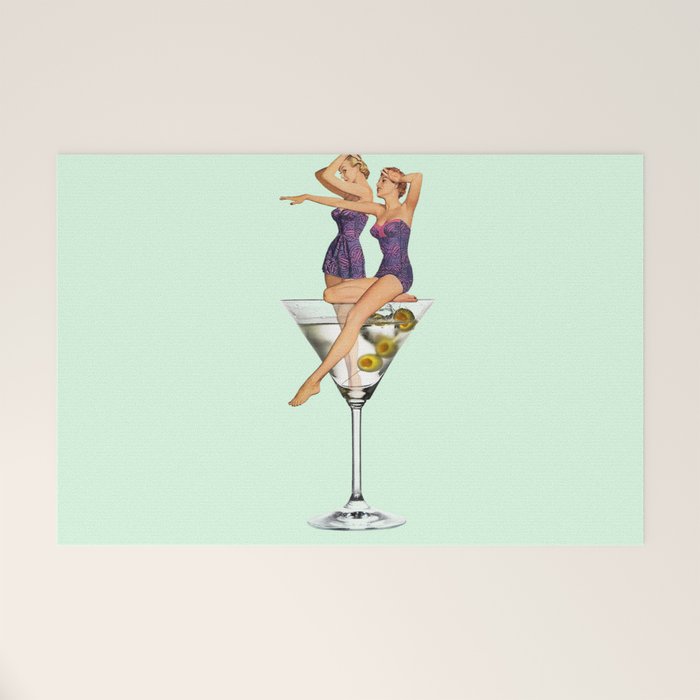 girls night green Welcome Mat Gallery Image 1