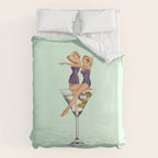 girls night green Duvet Cover Gallery Image 6