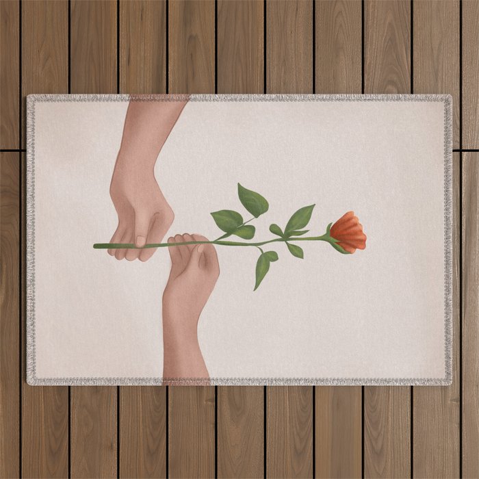 A Rose for You Outdoor Rug Gallery Image 1