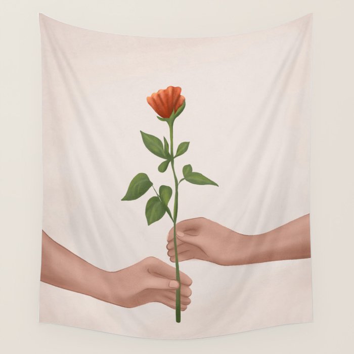 A Rose for You Wall Tapestry Gallery Image 4