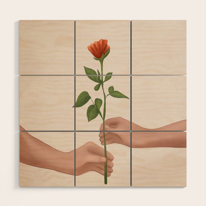 A Rose for You Wood Wall Art Gallery Image 1
