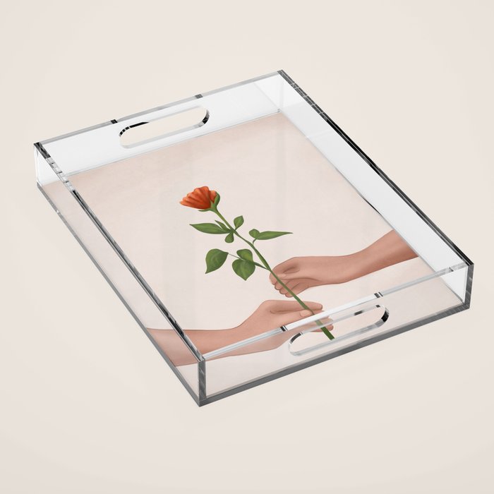 A Rose for You Acrylic Tray Gallery Image 1