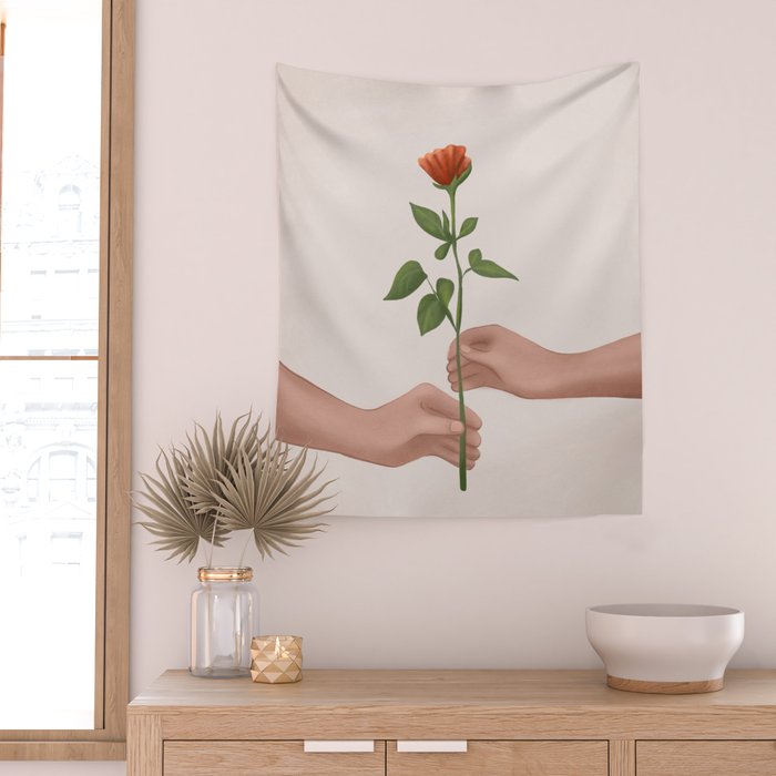 A Rose for You Wall Tapestry Gallery Image 2