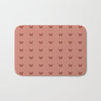 Butterfly Pattern - Red Bath Mat Gallery Image 1