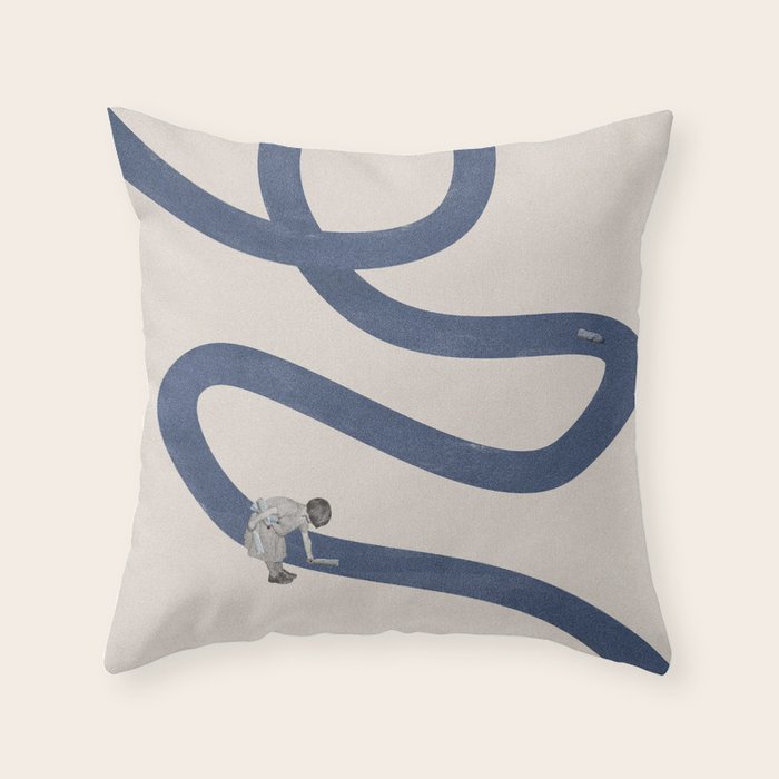 River cleanse Throw Pillow Gallery Image 1