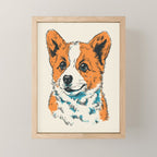 Cute Welsh Corgi Puppy Portrait Mini Art Print Gallery Image 1