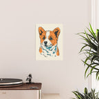 Cute Welsh Corgi Puppy Portrait Poster Gallery Image 2