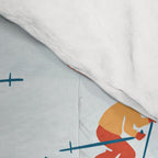 Retro Sportive Ski alpine light Comforter Gallery Image 4