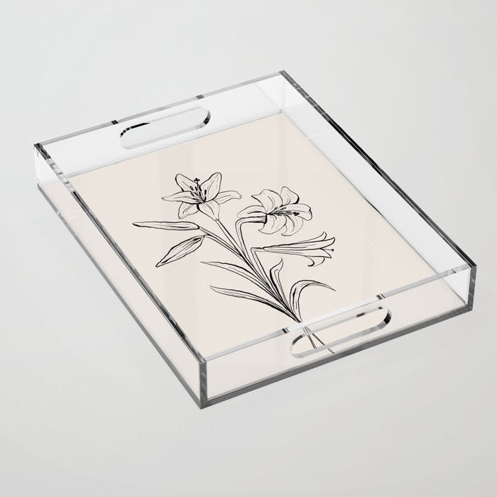 Lilies Acrylic Tray Gallery Image 1