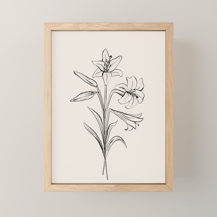 Lilies Mini Art Print Gallery Image 1