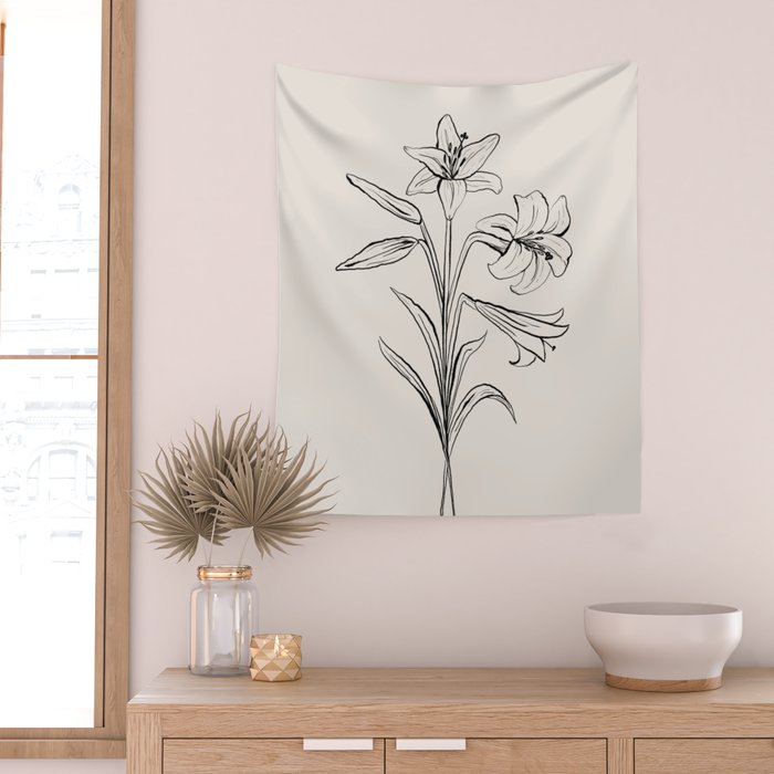 Lilies Wall Tapestry Gallery Image 2