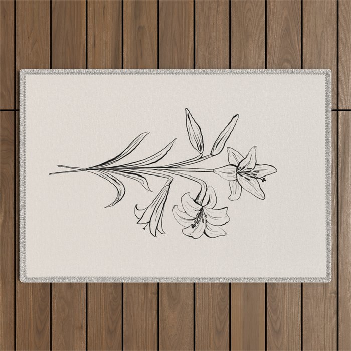 Lilies Outdoor Rug Gallery Image 1