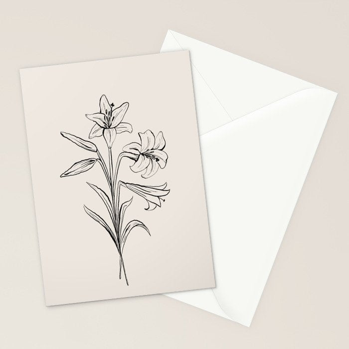 Lilies Stationery Card Gallery Image 2