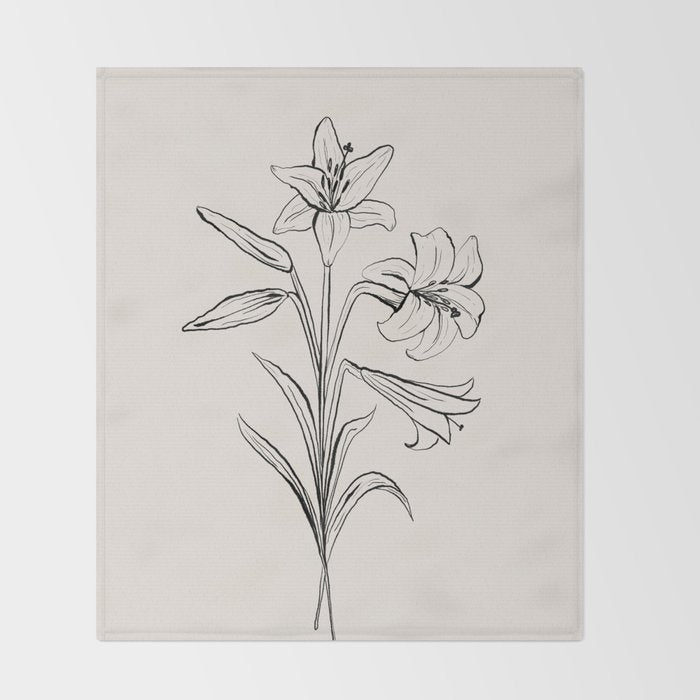 Lilies Throw Blanket Gallery Image 2