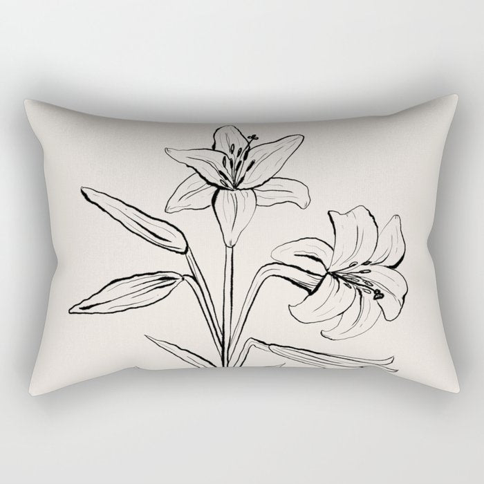 Lilies Rectangular Pillow Gallery Image 1