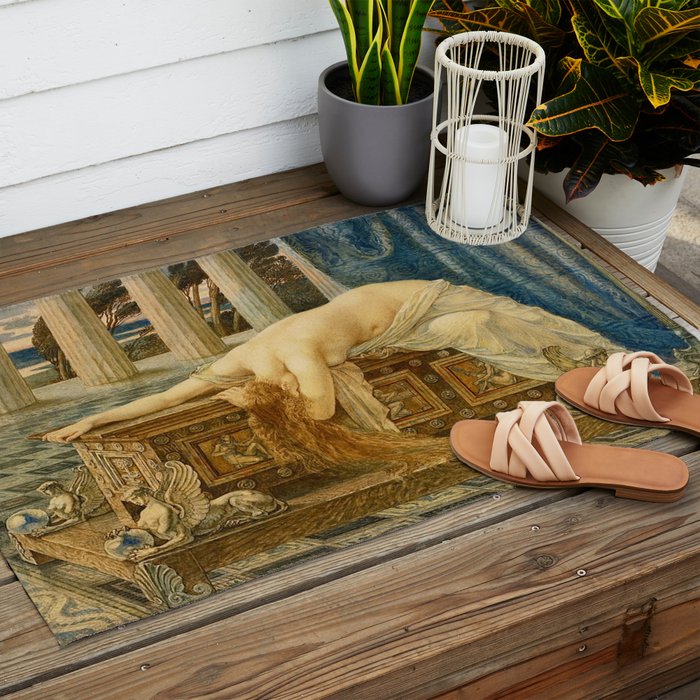 Pandora by Walter Crane Outdoor Rug Gallery Image 2