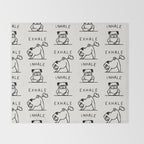 Inhale Exhale Pug Throw Blanket Gallery Image 2