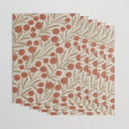 Summer Garden / Red & Dark Beige Wrapping Paper Gallery Image 3