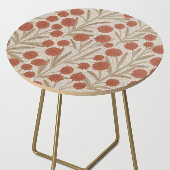 Summer Garden / Red & Dark Beige Side Table Gallery Image 2