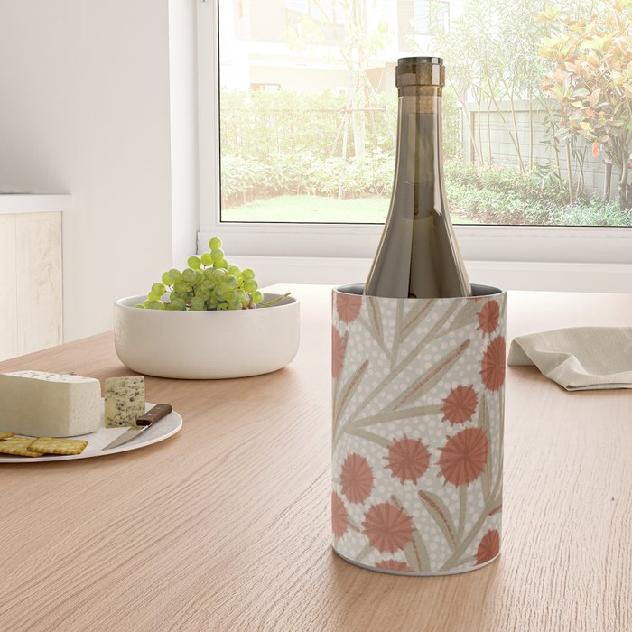 Summer Garden / Red & Dark Beige Wine Chiller Gallery Image 4