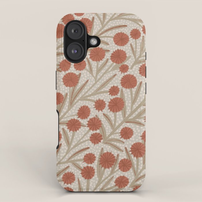 Summer Garden / Red & Dark Beige iPhone Case Gallery Image 1