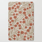 Summer Garden / Red & Dark Beige Cutting Board Gallery Image 1