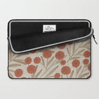 Summer Garden / Red & Dark Beige Laptop Sleeve Gallery Image 2